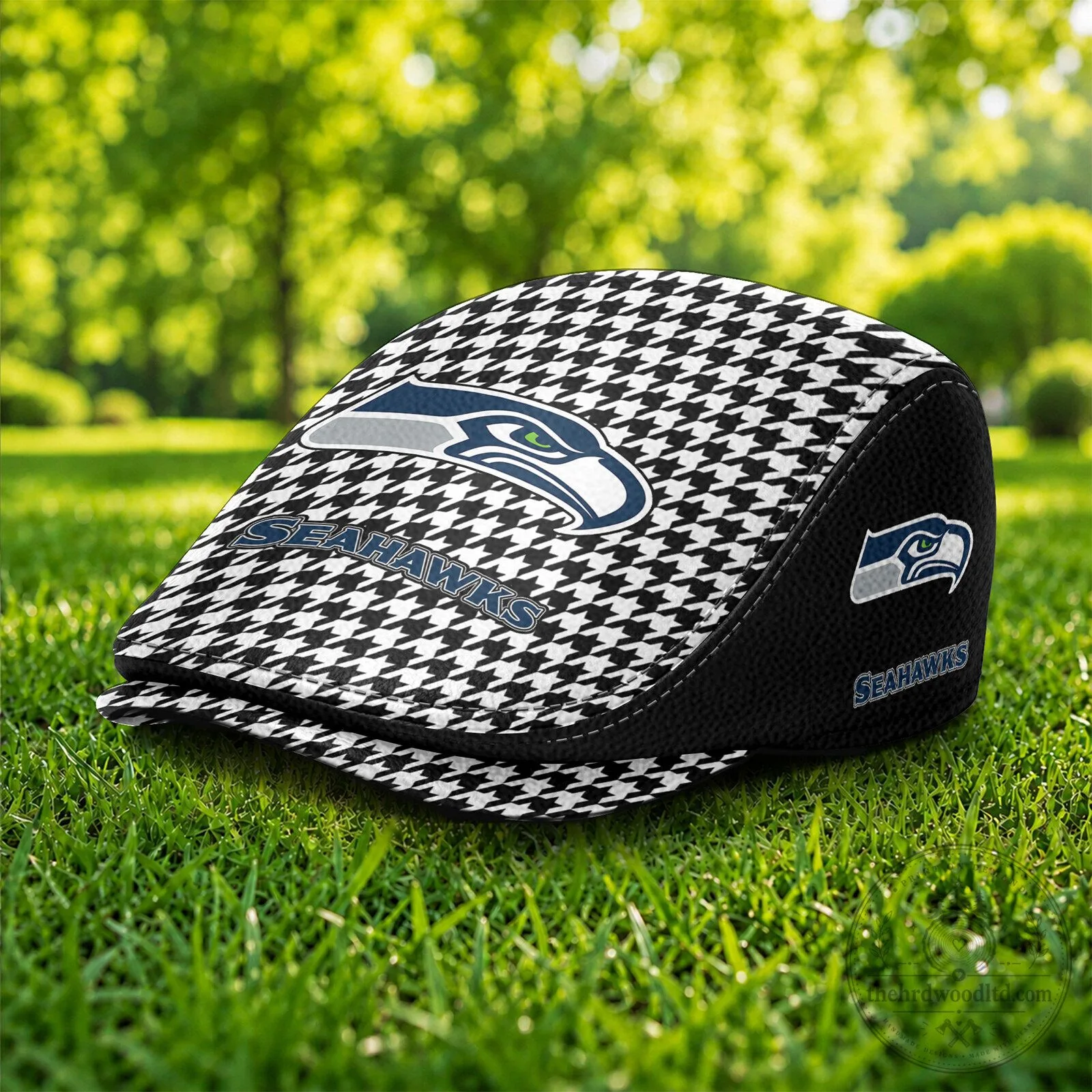 Seattle Seahawks Houndstooth Pattern Golf Cap Hat