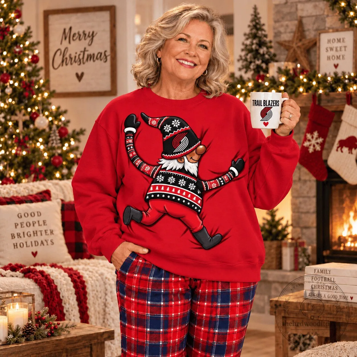 Portland Trail Blazers Christmas Gnome Running Sweatshirt
