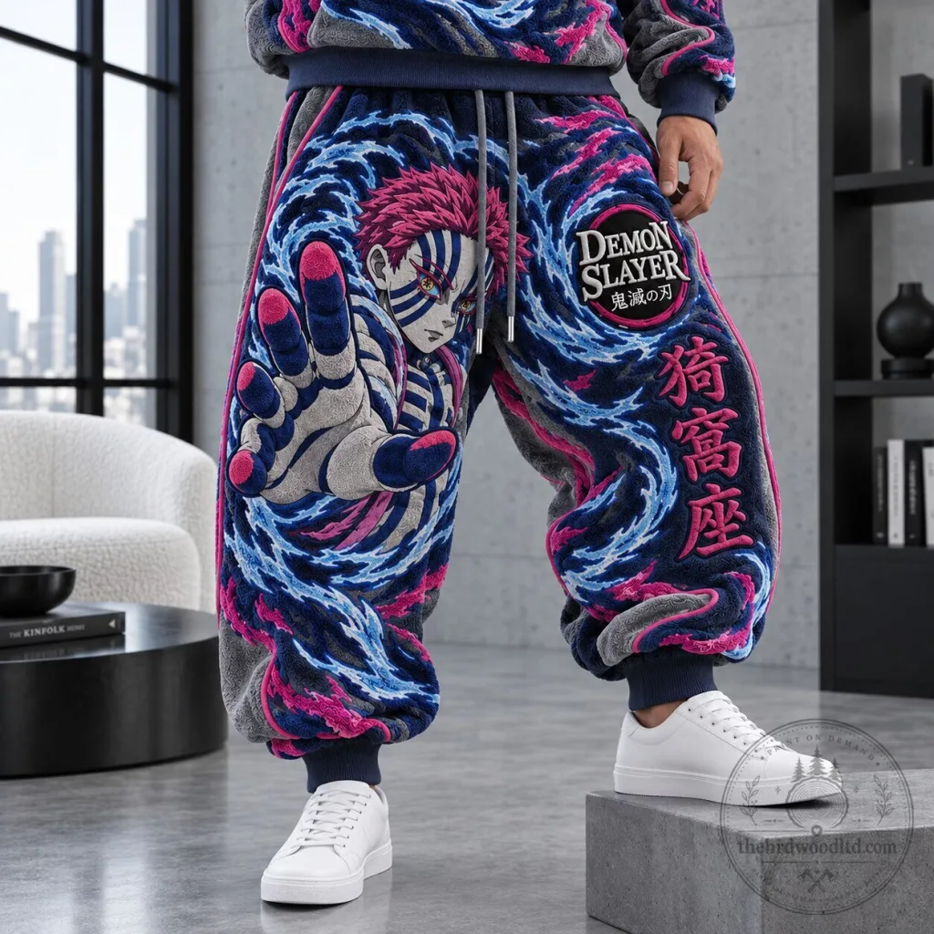 Demon Slayer Akaza Anime Character Japanese Sweatpants Jogger Pants Demon Slayer Akaza Anime Character Japanese Sweatpants Jogger Pants