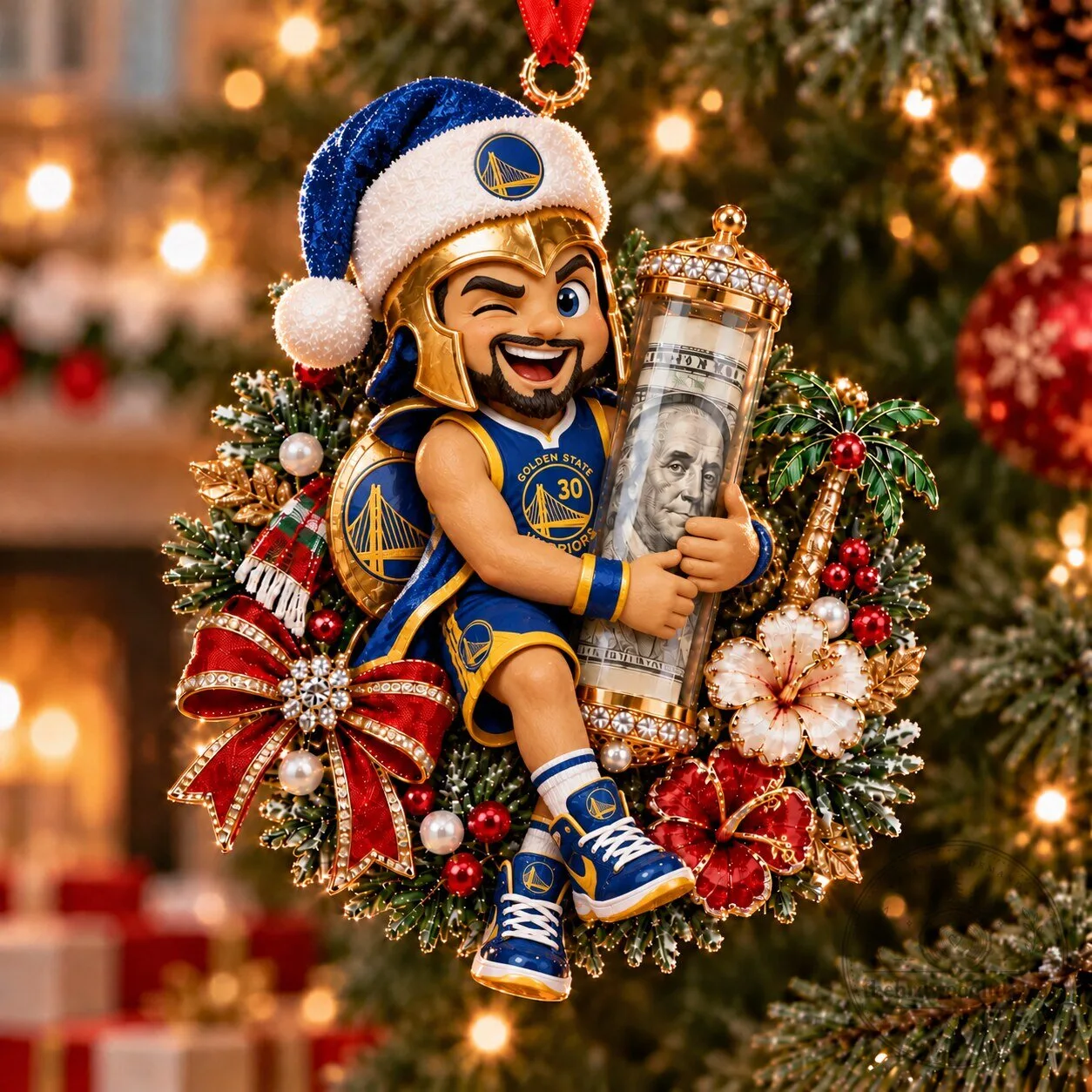 Golden State Warriors NBA Basketball Team Christmas Tree Ornament