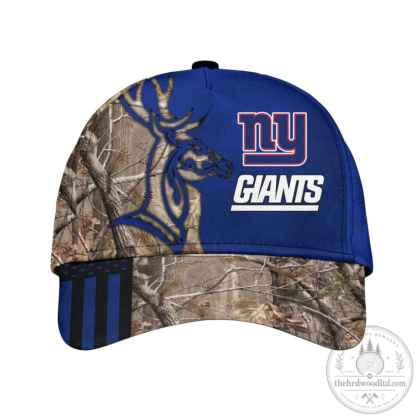New York Giants Deer Hunting Camouflage Pattern Baseball Cap Hat