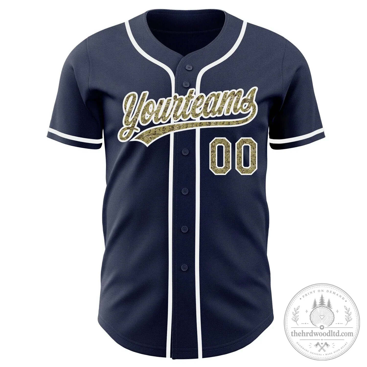 Custom Navy Camouflage White Authentic Baseball Jersey 6 Custom Navy Camouflage White Authentic Baseball Jersey
