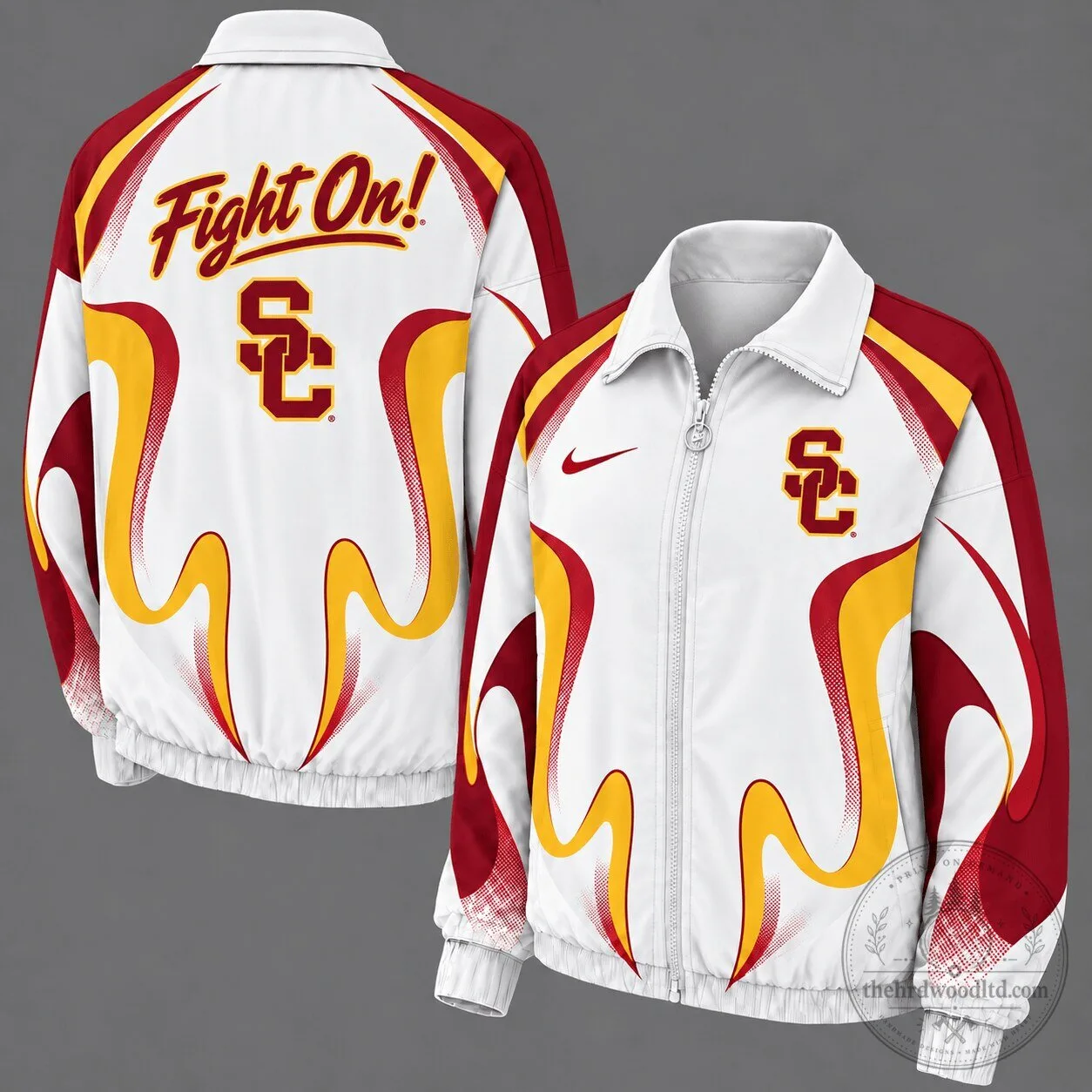 USC Trojans Fight On Retro Flame Windbreaker Jacket