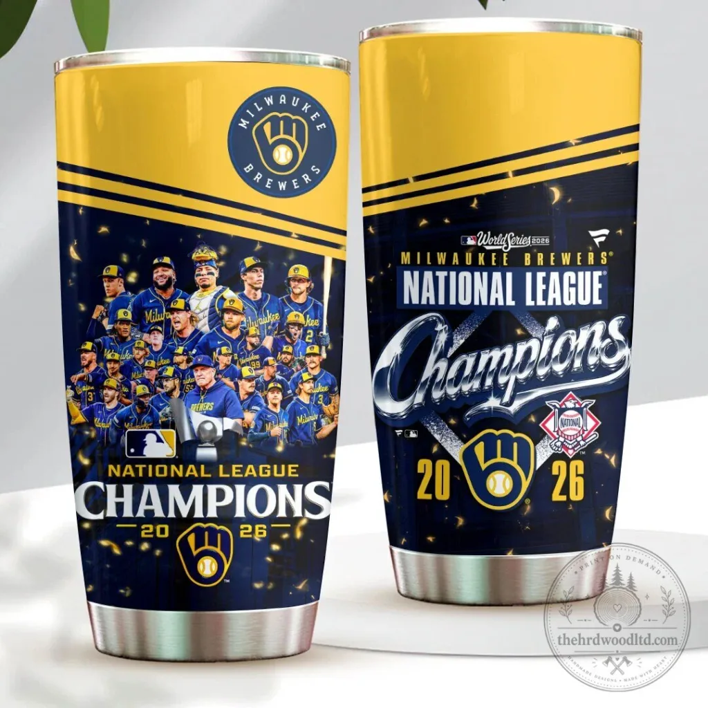 Milwaukee Brewers 2026 National League Champions Baseball Team Tumbler