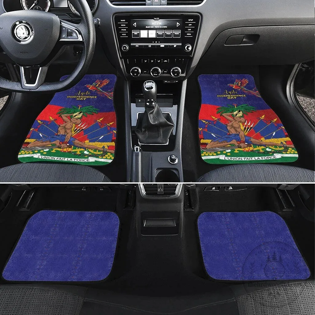 Haiti Independence Day Flag Ayiti Freedom Heritage Car Mat Set