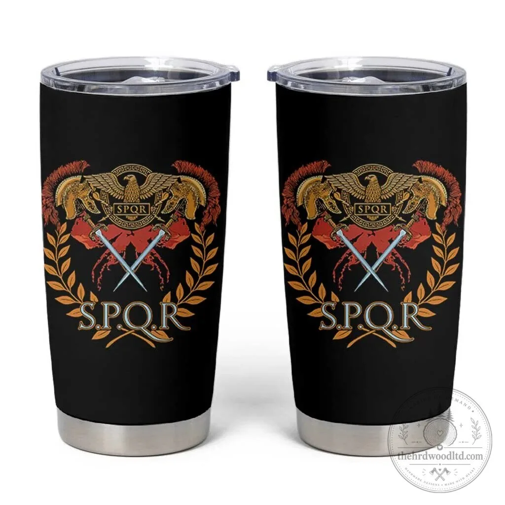 SPQR Ancient Rome Roman Empire History Insulated Stainless Steel Tumbler Cup 1 SPQR Ancient Rome Roman Empire History Insulated Stainless Steel Tumbler Cup