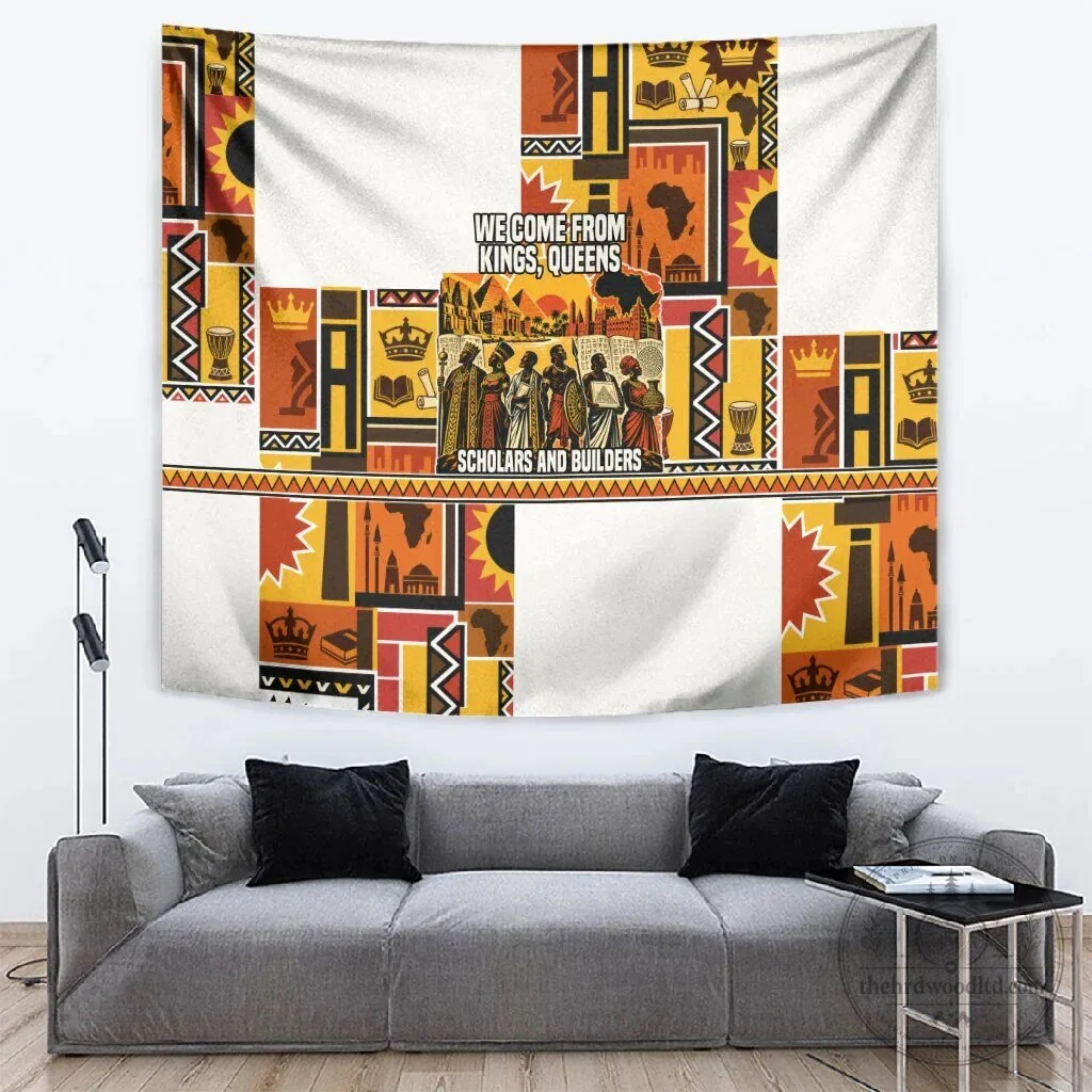 African American Kings Queens Scholars Builders Wall Tapestry