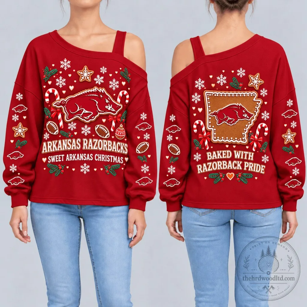 Arkansas Razorbacks Sweet Christmas Gingerbread Ugly Sweater Sweatshirt Arkansas Razorbacks Sweet Christmas Gingerbread Ugly Sweater Sweatshirt