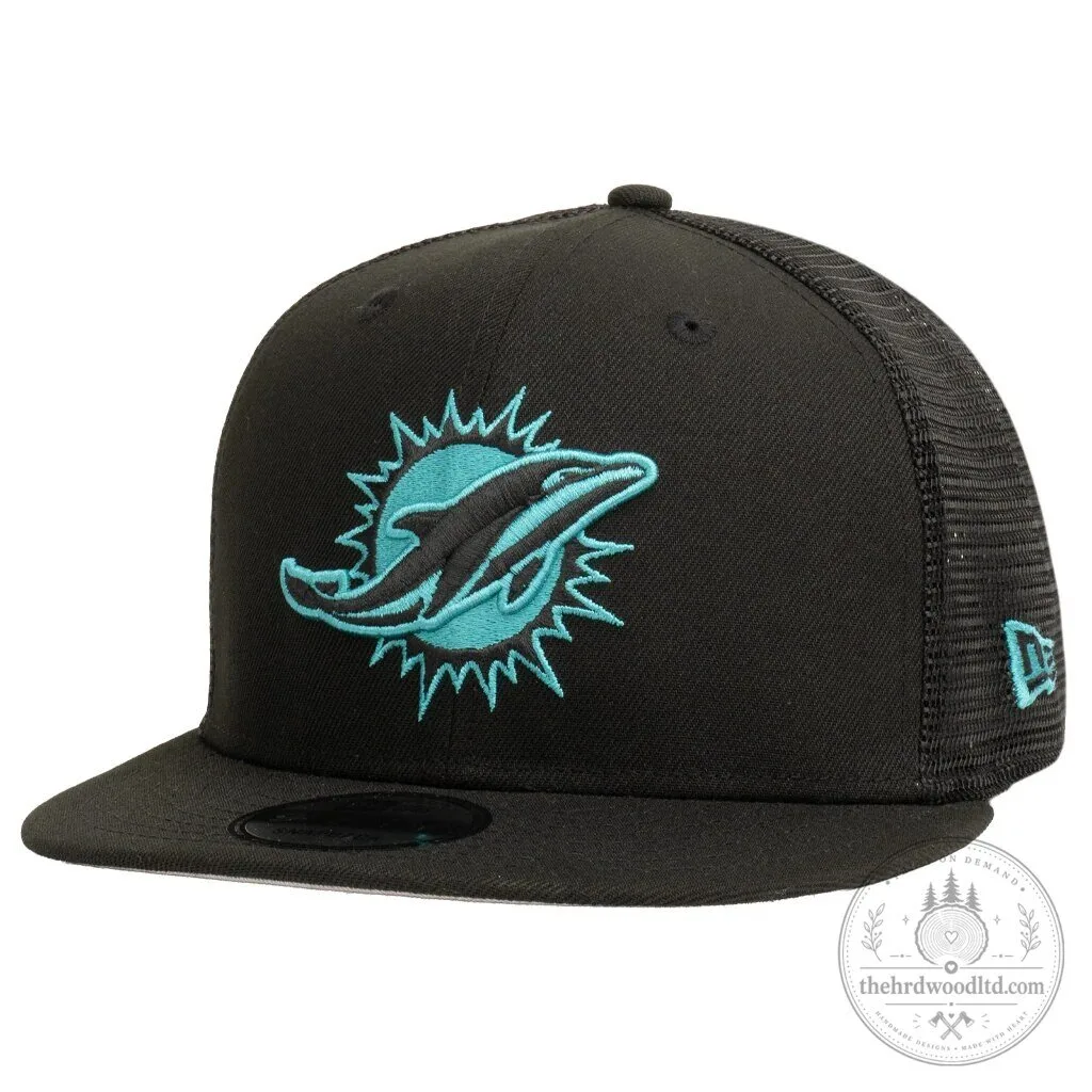 Miami Dolphins New Era Shadowline 9FIFTY Snapback Trucker Cap Hat