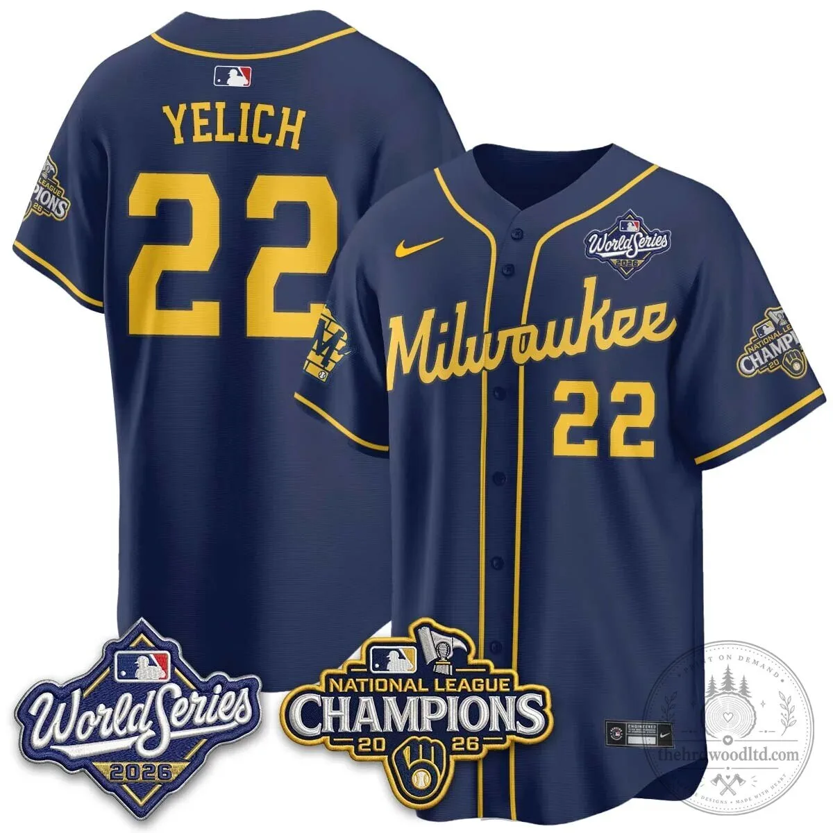 2026 World Series Jersey - Milwaukee Brewers National League Champions Edition 77 2026 World Series Jersey - Milwaukee Brewers National League Champions Edition