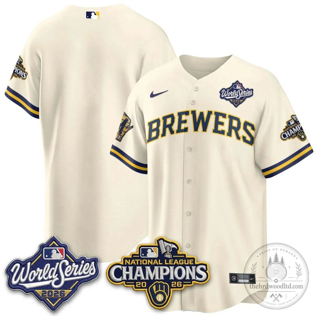 2026 World Series Jersey - Milwaukee Brewers National League Champions Edition 90 2026 World Series Jersey - Milwaukee Brewers National League Champions Edition