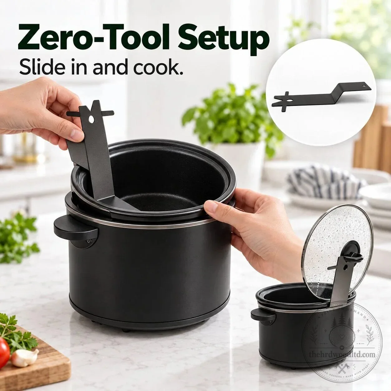 Multifunctional Anti-Slip Cooker Lid Stand and Kitchen Counter Organizer