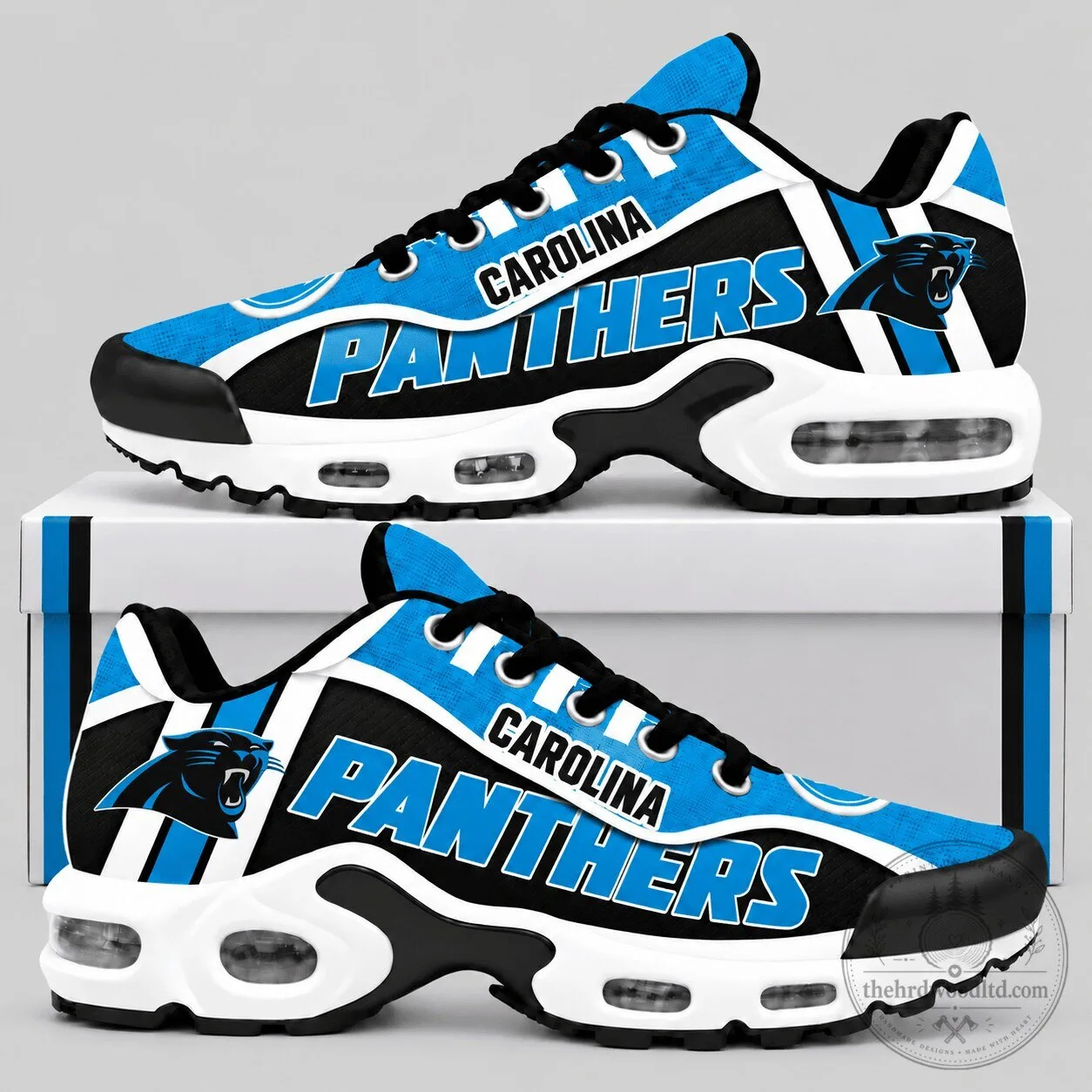 Carolina Panthers Bold Wordmark Air Cushion Sneakers 1 Carolina Panthers Bold Wordmark Air Cushion Sneakers