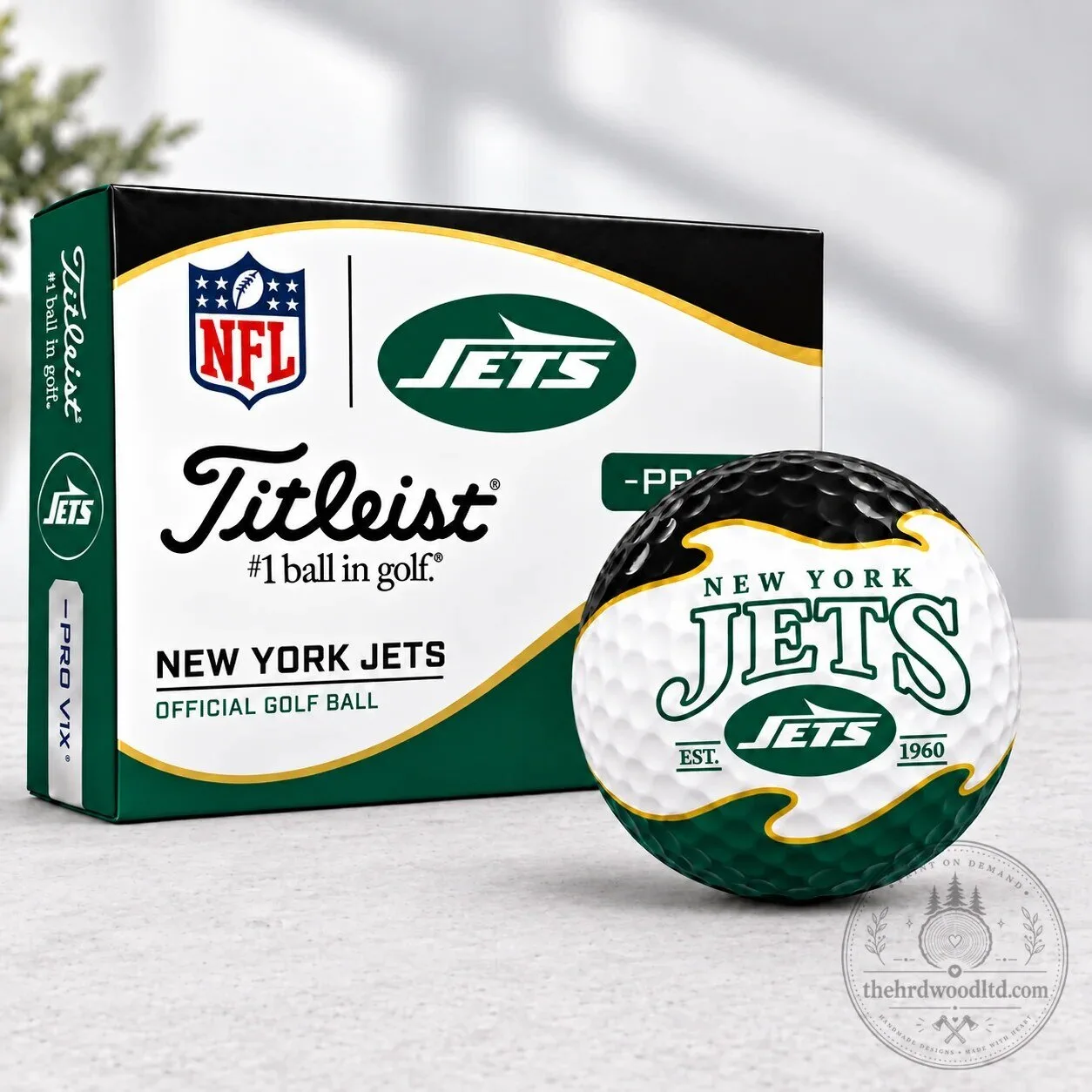 New York Jets NFL Titleist Pro V1x Golf Ball Set